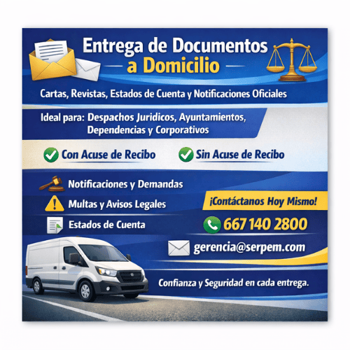 Servicio Profesional de Entrega de Documentos a Domicilio