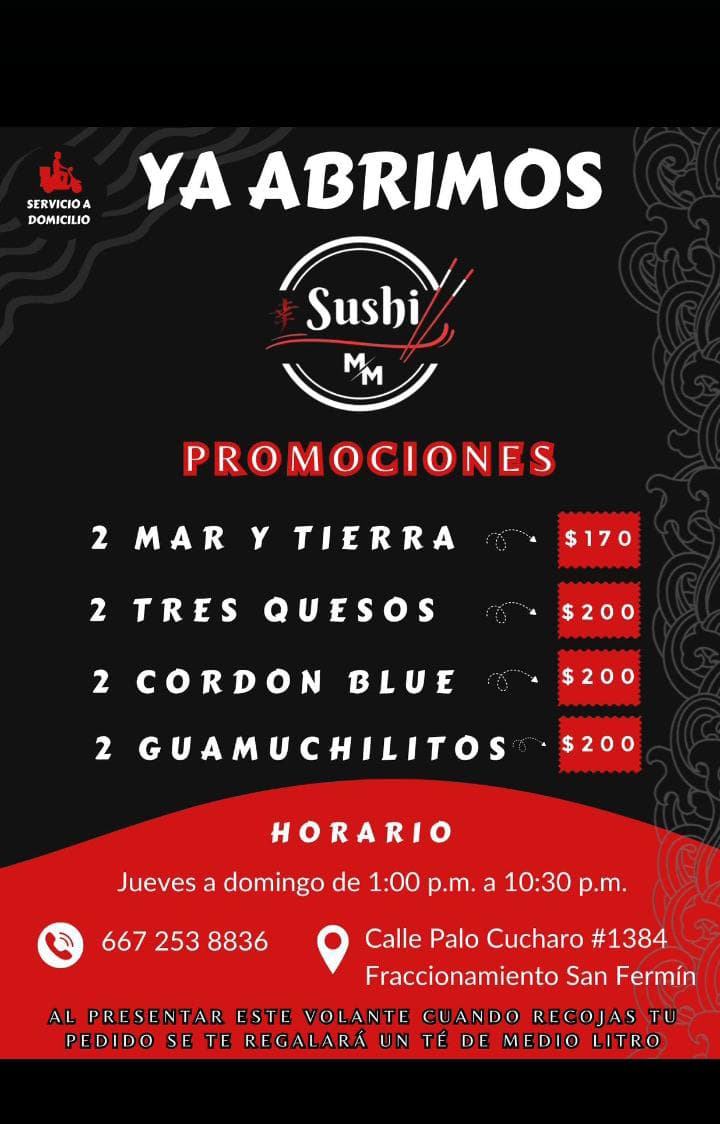 Promoción sushi.